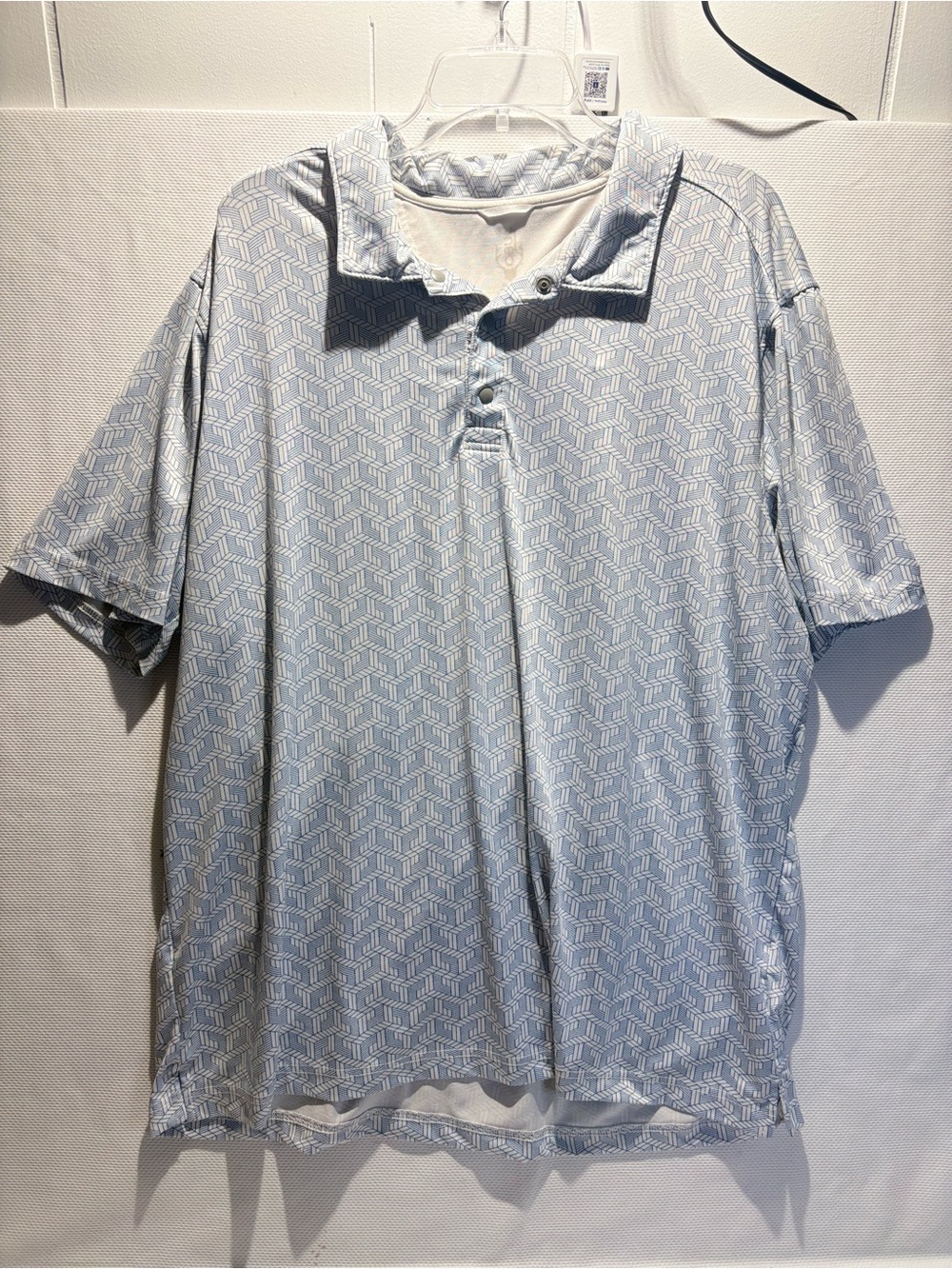 CBUK by Cutter & Buck Men's Geometric Pattern Performance Golf Polo
